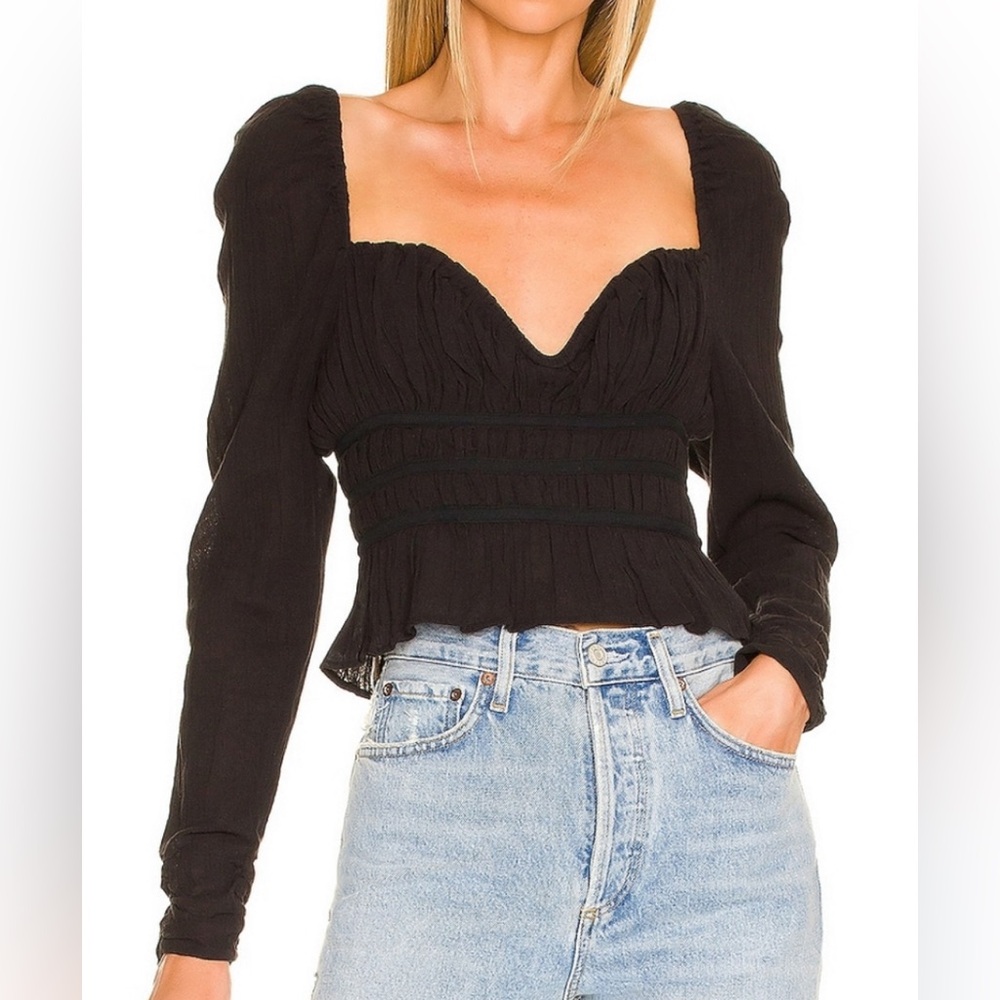 Free People Chloe Smocked Tie Back